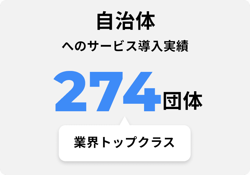 自治体へのサービス導入実績